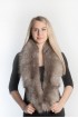 Grey fox fur scarf